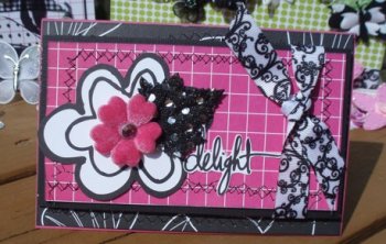 Pink Vintage Poppies  Card