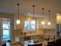 This is a picture of the kitchen with original wall color before it was repainted 