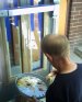 This pictures shows the beginning of the undercoat process