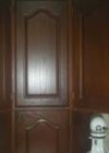 Upper Corner  cherry wood kitchen  cupboard cabinets refinished