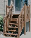 front view of north deck stairs