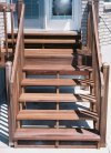 Closeup view of north deck stairs