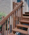 Closeup of north inside stair railing