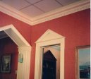 Decorative paiinting with credenza