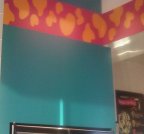 Finished upper blue wall