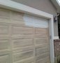 Completed undercoating on garage door