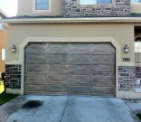 This picture is  a closeup of the finished woodgrained metal door
