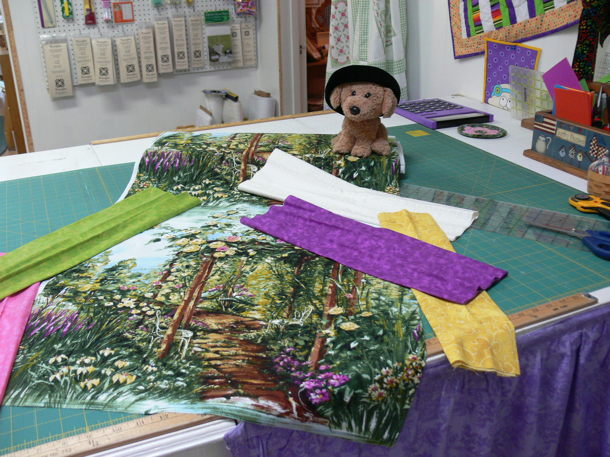 Notions design his next quilt