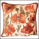 Cream Indian Poppies needlepoint kit by Primavera