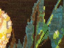 custom needlepoint seahorse stitched