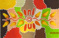 aboriginal handpainted needlepoint