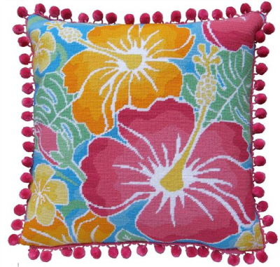 hibiscus needlepoint kit