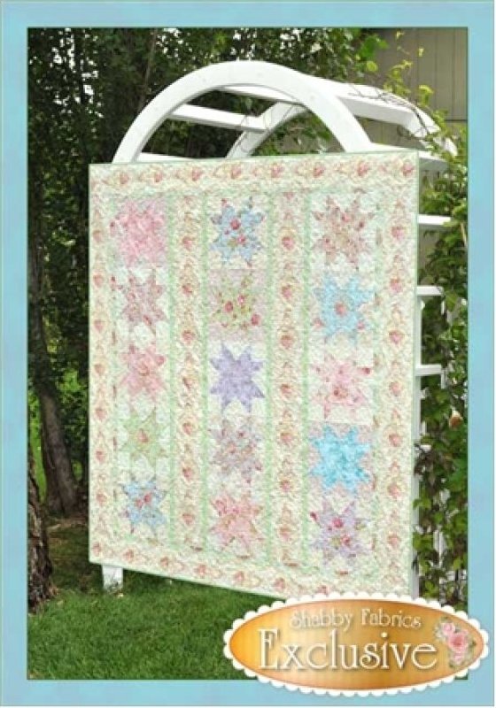 stars in the garden quilt pattern 66x74 by shabby fabrics stars in the garden quilt pattern 66x74 by shabby fabrics
