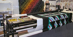 One of our Gammil Long arm quilting machines at work