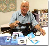 Ken with Featherweight Sewing Machine