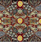 M&S Textiles Australia, Aboriginal, Wild Coconut Black