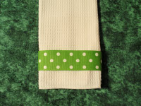 Embellished dish towels make an easy and practical holiday gift