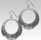Raven hoop ear rings inspired by Northwest American Native American culture