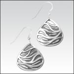 Fish Run Earrings Northwest Coast Native American Jewelry, Sterling Silver