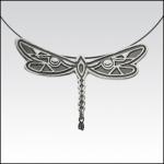 Dragonfly Sterling Silver Small Pendant, Northwest Coast Native American Jewelry 