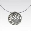 Sterling silver Ocean Pendant inspired by Northwest Pacific Coast Native American culture