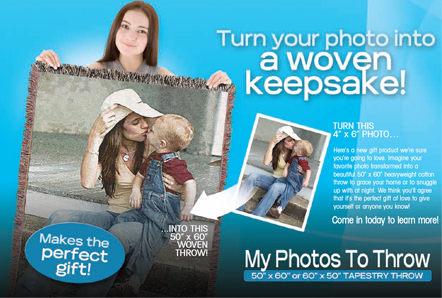 Turn your photo into a woven keepsake!