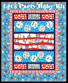 Suess Let's Party Baby Quilt