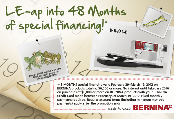 BERNINA financing Special!