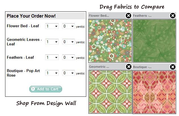 Compare products and shop right from the design wall.