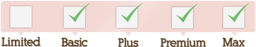 This feature is included in the Basic, Plus, Premium, and Max packages.