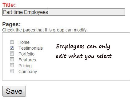 Control what your employees can edit.