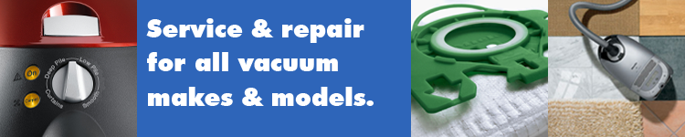 Service and repair for all makes and models of vacuum cleaners at A Common Thread, Portland, Oregon