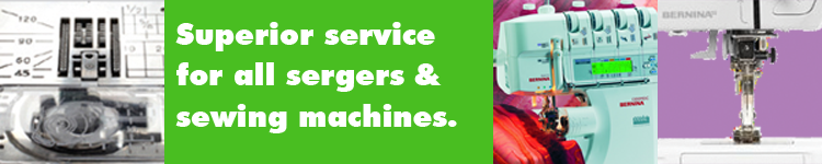 Superior service and repair for all sewing machine and serger makes and models at A Common Thread, Portland, Oregon