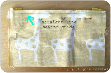 Sewing a straight line