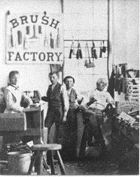 Co-op Brush Factory circa 1885. Located in westend ground floor of Boot, Shoe & Hat Departments