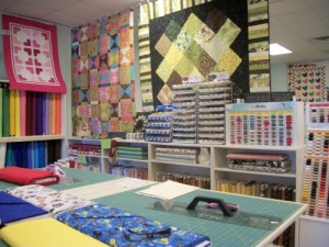 Interior of Quilt Store