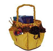 Sassy Kat Organizer Pattern holds favorite crafts. Recycles kitty litter buckets.