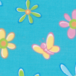 Floral and Butterfly Print Fabric