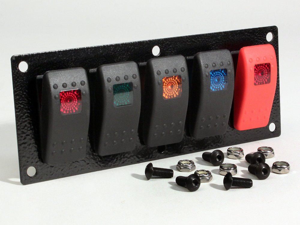 Carling Contura Illuminated 5 Switch InDash Switch Panel