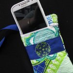 cell phone holder, wristlet, embroidery, fun party