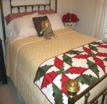 Poinsettia Table Runner/ Bed Runner