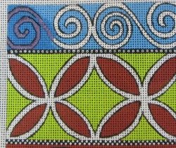 needlepoint spiral satin stitch