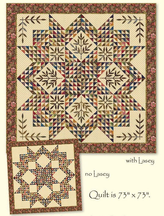 Triangle Star quilt kitfeaturing Laundry Basket fabrics