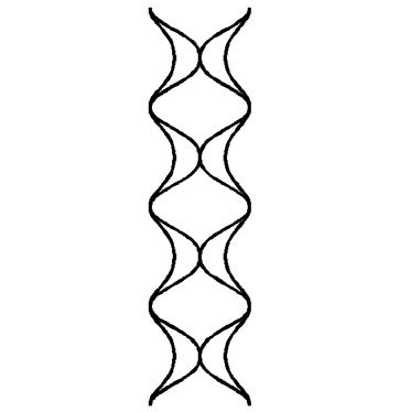 Quilting Stencil by Helen Squire STENCIL African Saching Geometric 2 inch 5cm - 045285622417