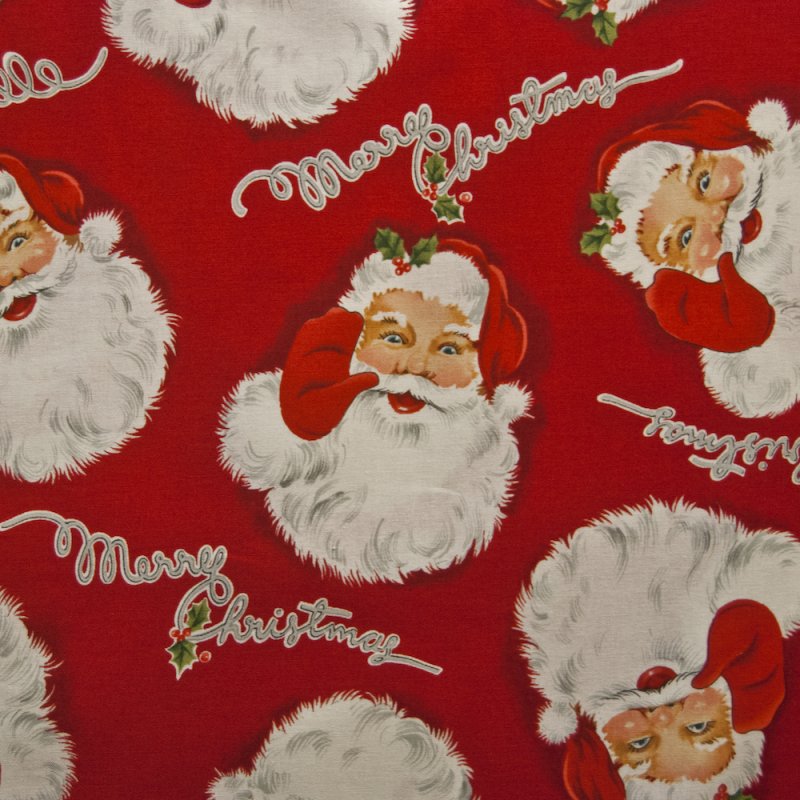 Santa Claus Merry Christmas Holidays Seasonal Quilting Cotton Quilt