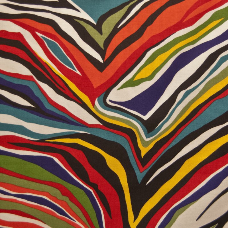 Zebra Wild Funky Colorful Zebra Print MultiColor Quilting Cotton Quilt