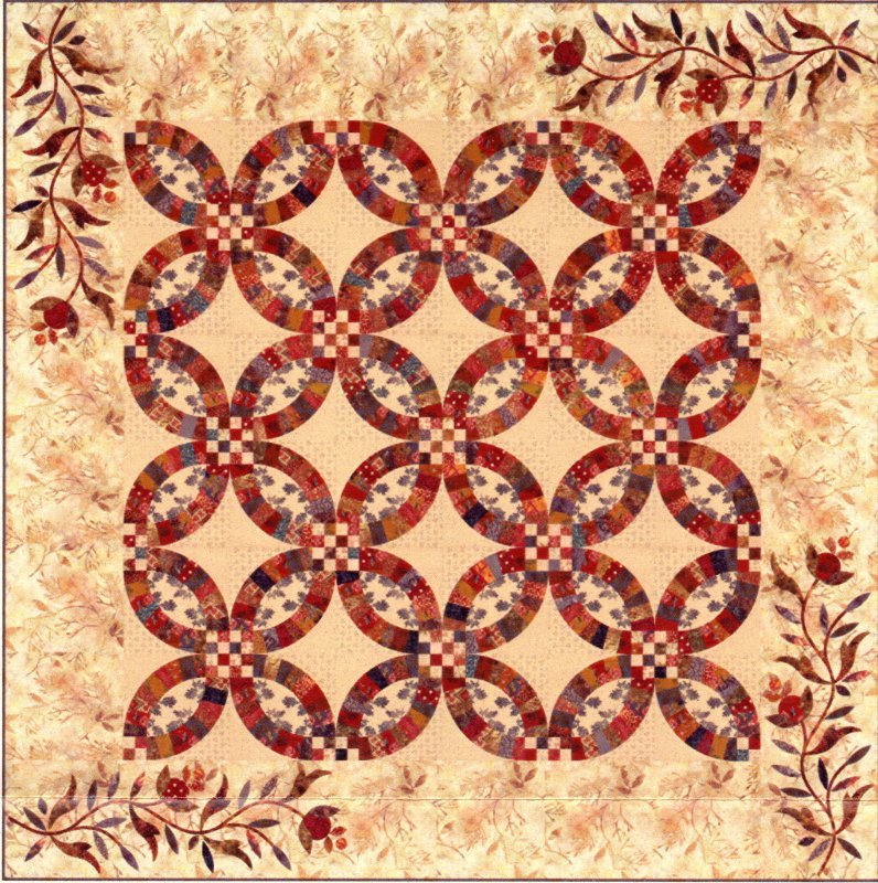 wedding_ring_quilt_kit_with_hope_chest_quilt_fabrics_by_laundry_basket_quilts_for_moda