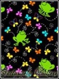 1376 small frogs on black