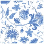 1692M Sum Breeze blue vines