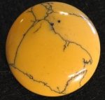 Yellow Button with Green Veins, Stone
